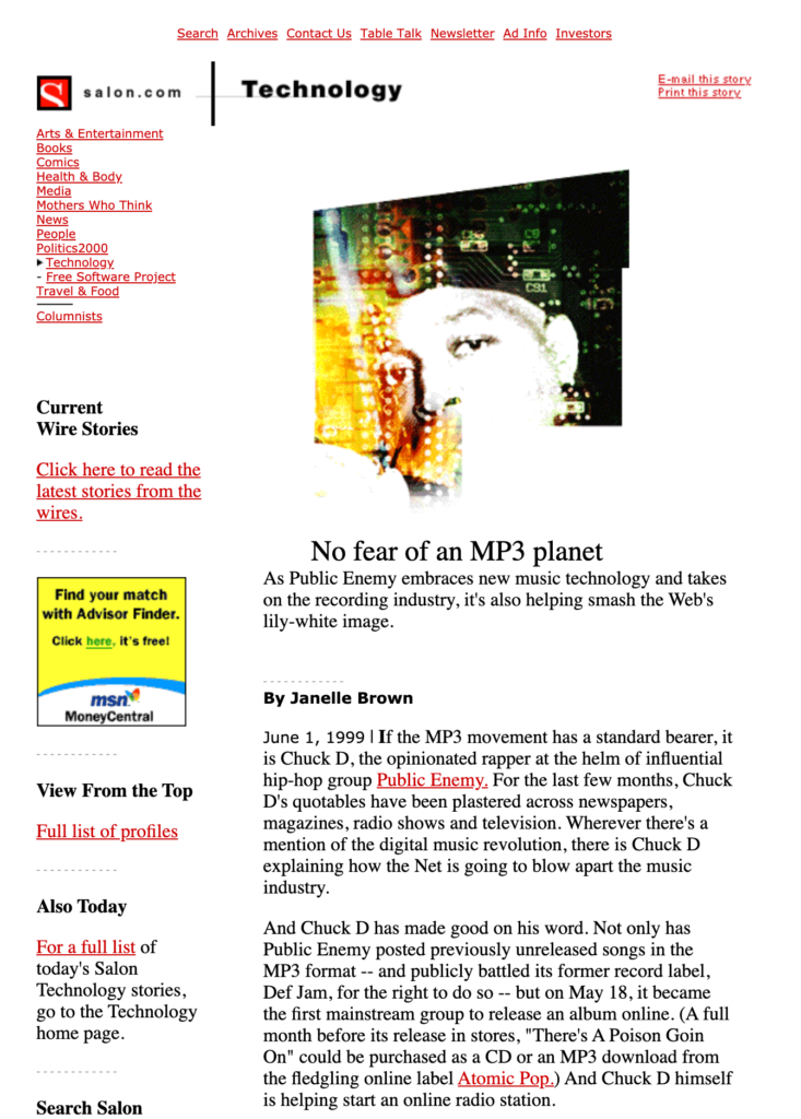 No Fear of an MP3 Planet