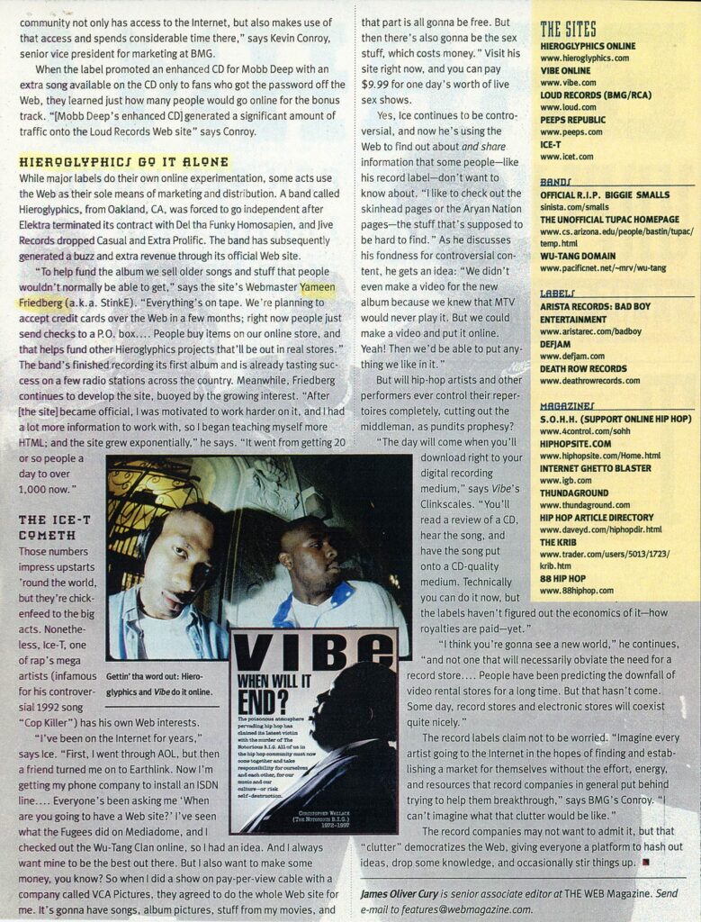 Hieroglyphics - THE WEB Magazine, July 1997