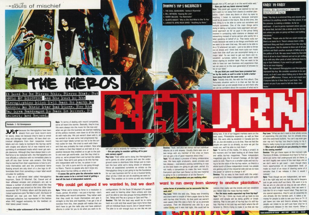 The Hieros Return, Hip-Hop Connection Magazine, July 1997